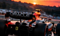 Formula 1 racing on a circuit